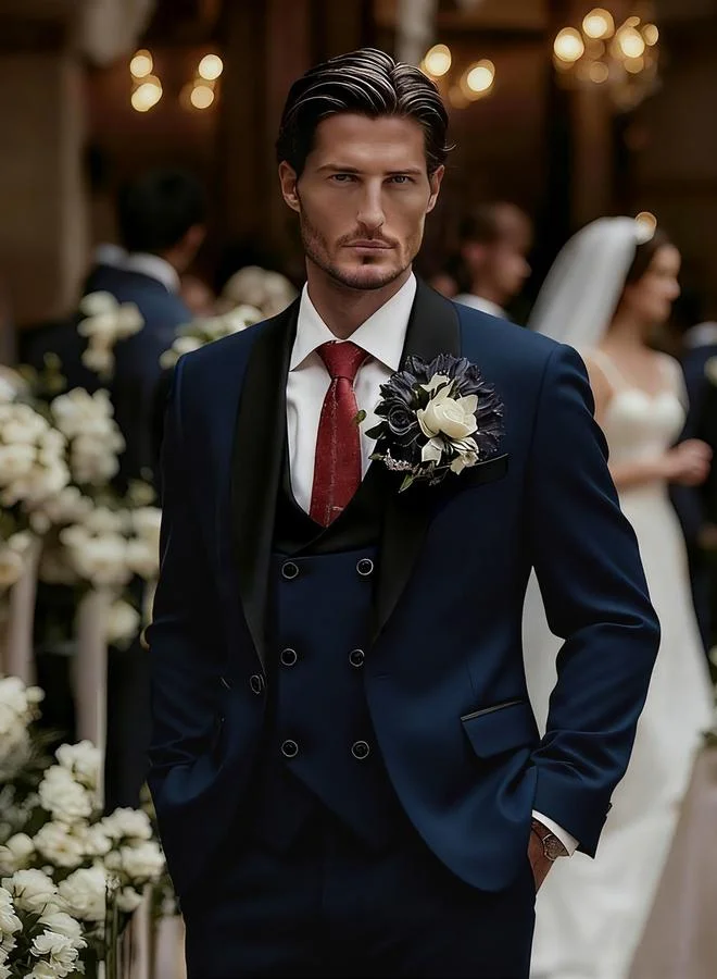 Take Two 3-Piece Suit Tailored Blazer, Waistcoat and Trousers Set